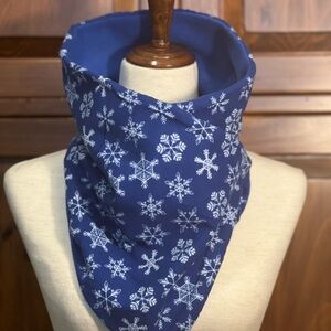 Cozy Blue Snowflake Scarf